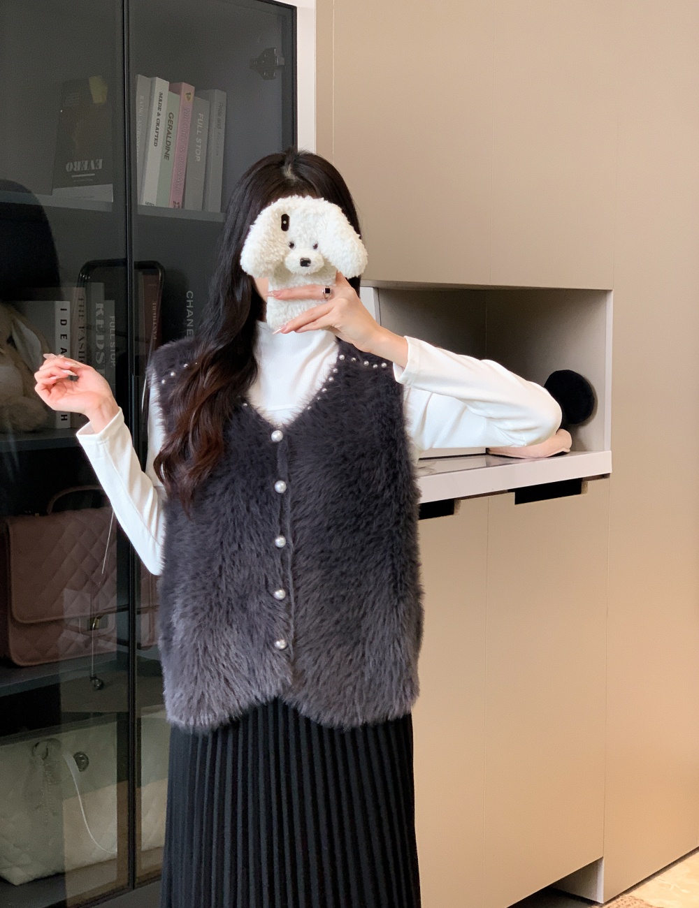 Outside the ride sweater knitted waistcoat for women