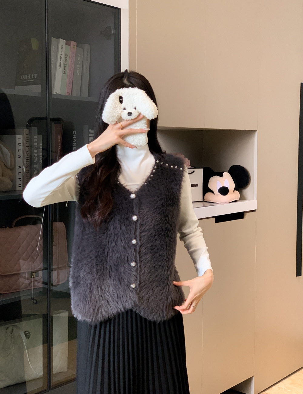 Outside the ride sweater knitted waistcoat for women