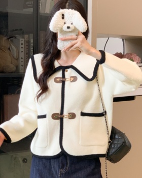 Casual tops imitation of mink velvet coat for women