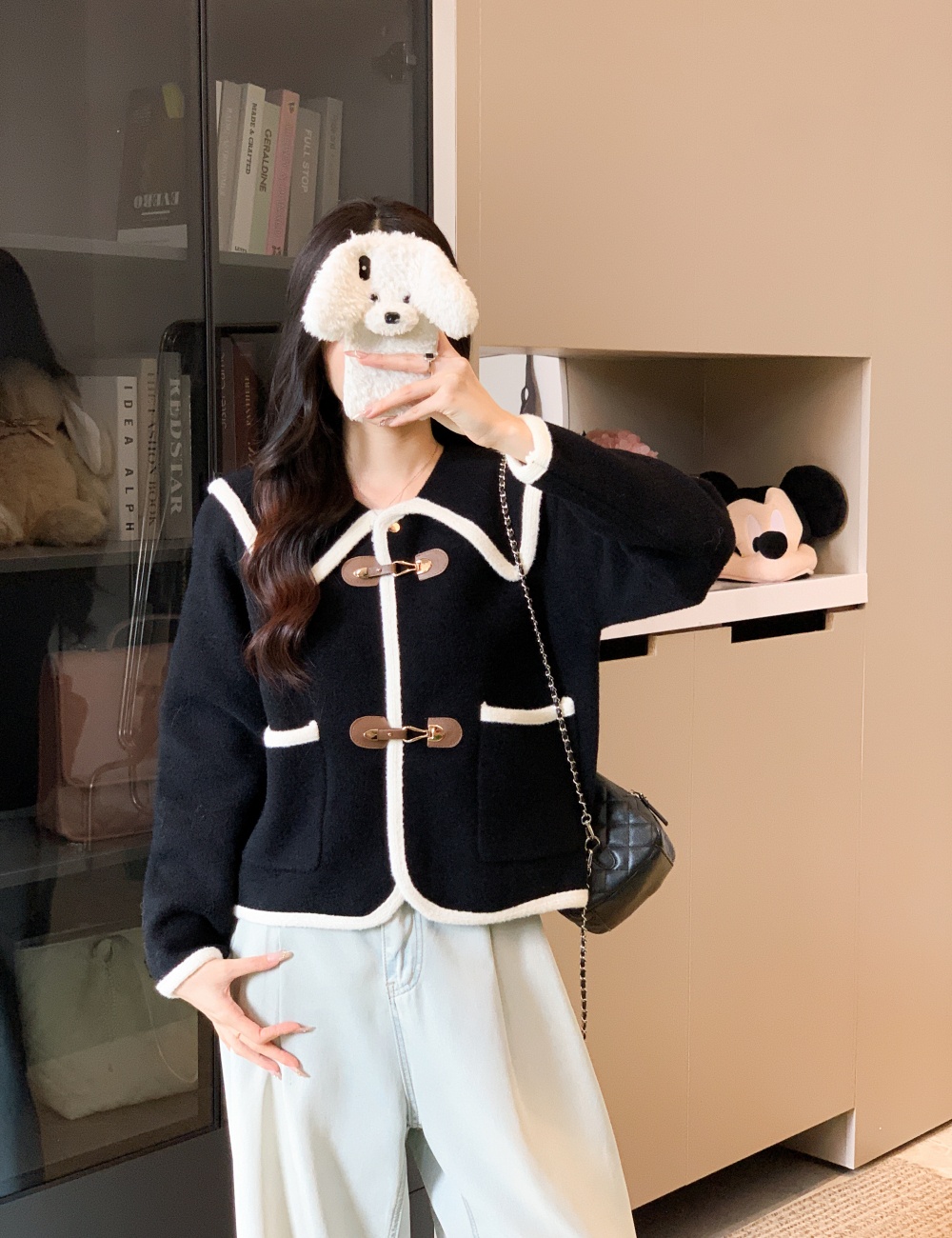 Casual tops imitation of mink velvet coat for women