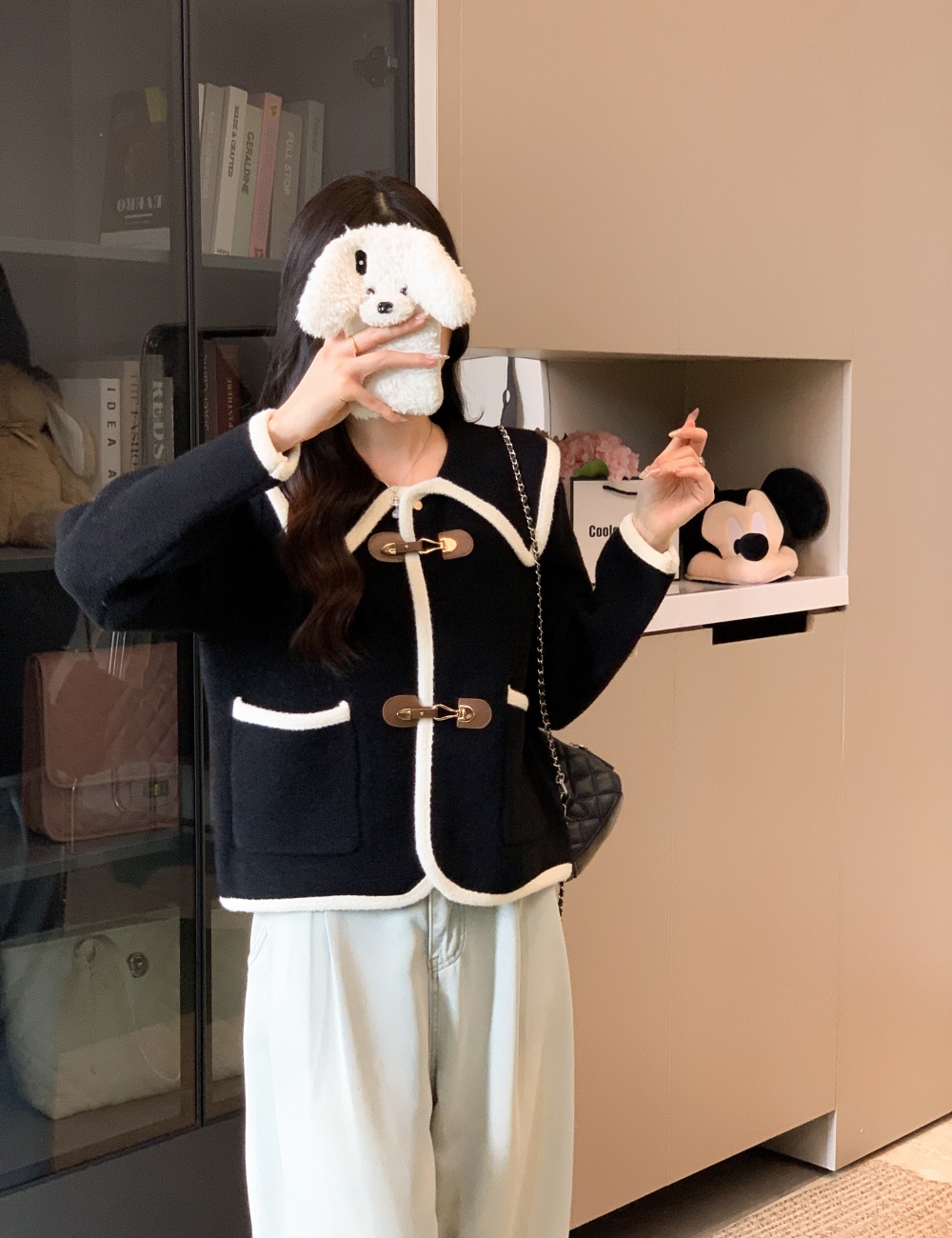 Casual tops imitation of mink velvet coat for women