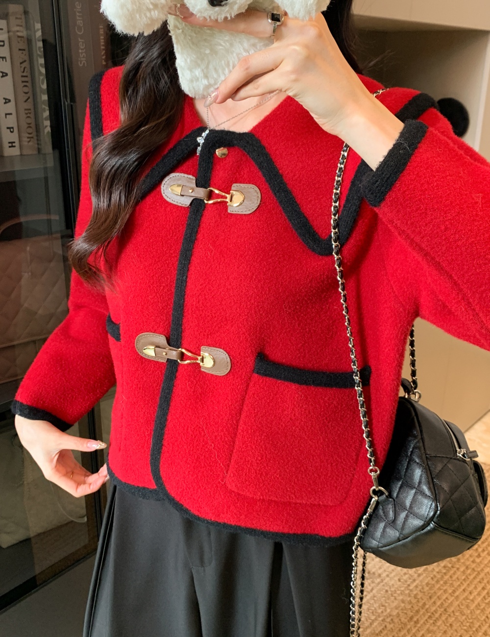 Casual tops imitation of mink velvet coat for women