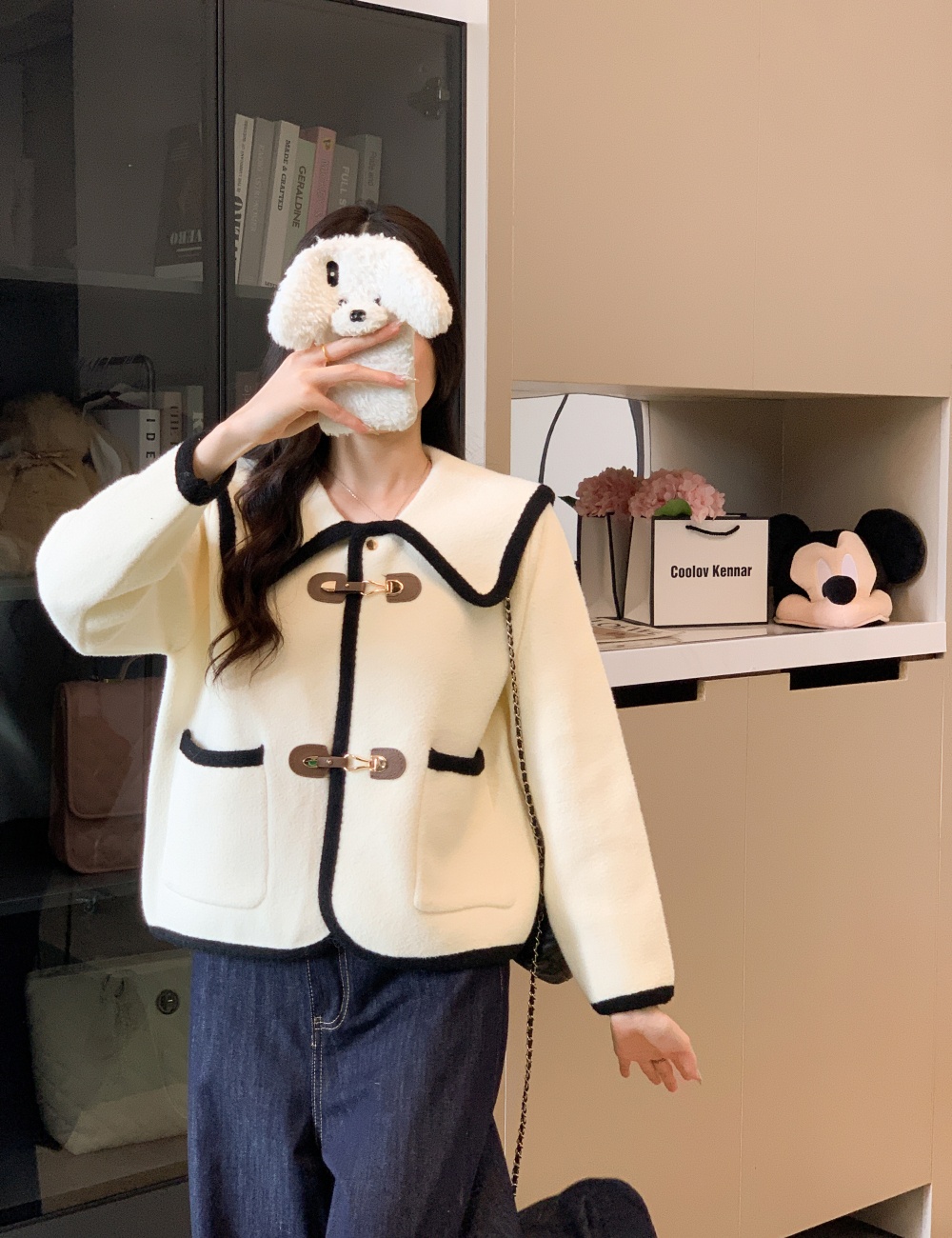 Casual tops imitation of mink velvet coat for women