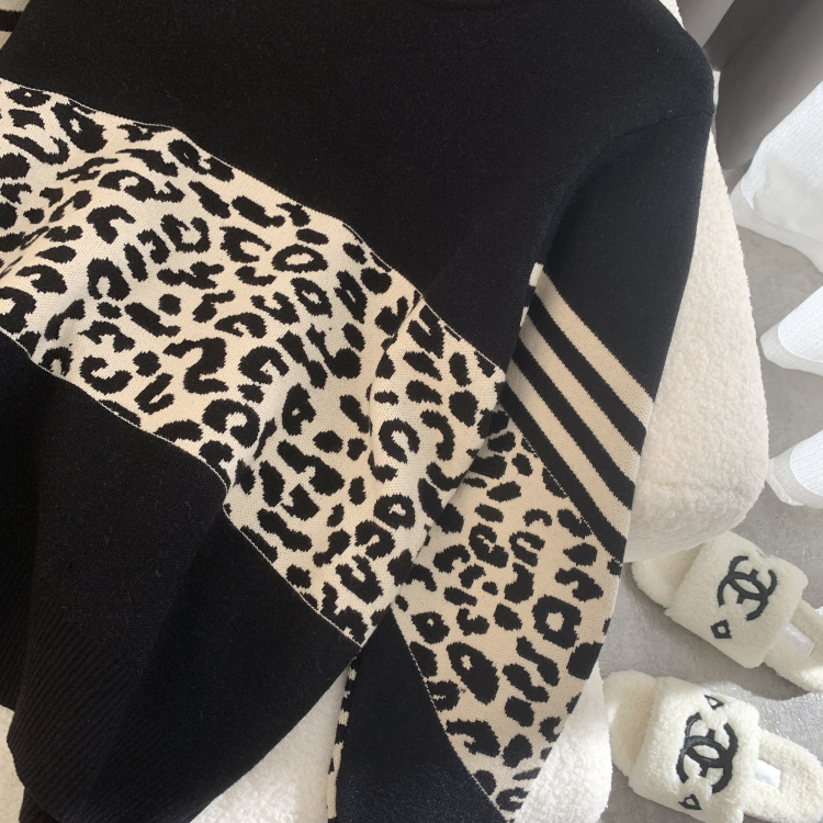 Loose autumn and winter tops thick splice sweater