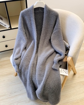 Lazy thick sweater loose lady cardigan for women