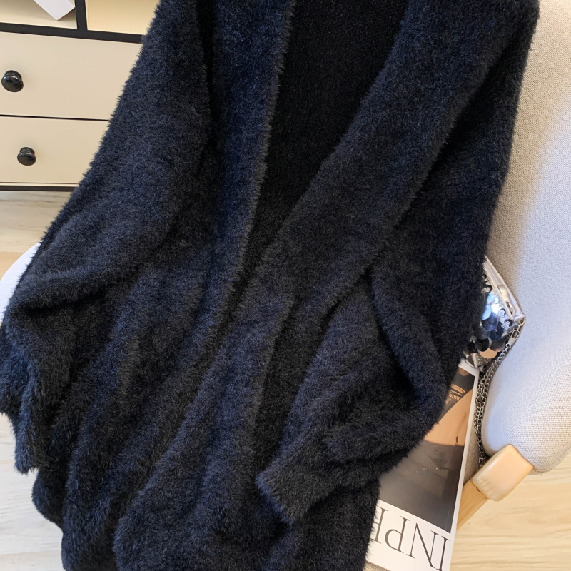 Lazy thick sweater loose lady cardigan for women