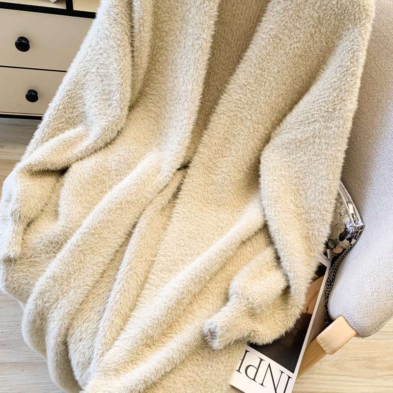 Lazy thick sweater loose lady cardigan for women