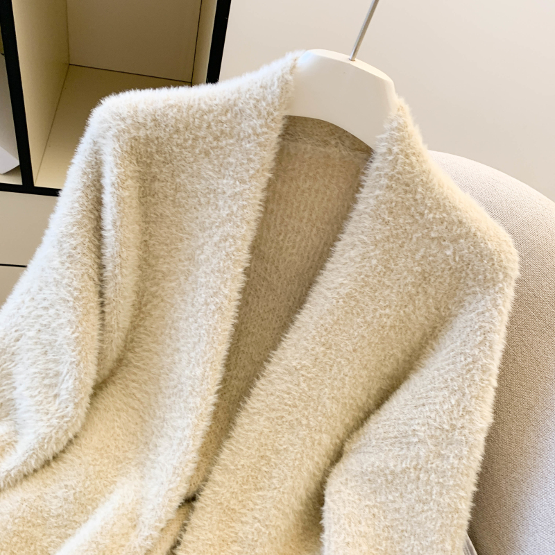 Lazy thick sweater loose lady cardigan for women