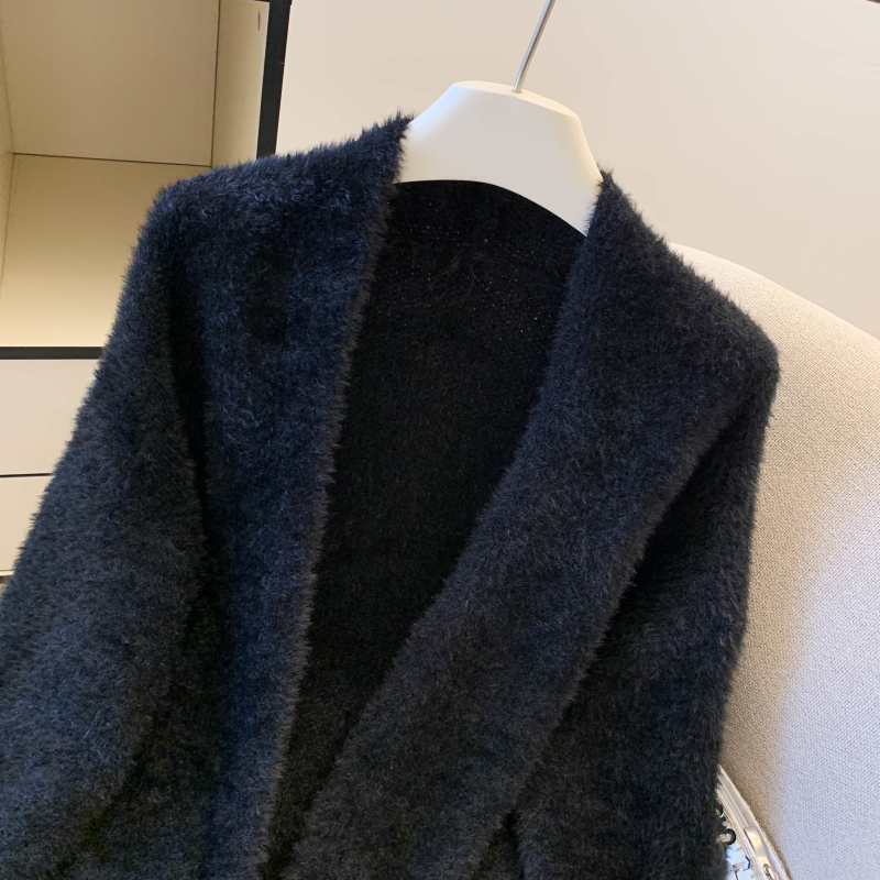 Lazy thick sweater loose lady cardigan for women