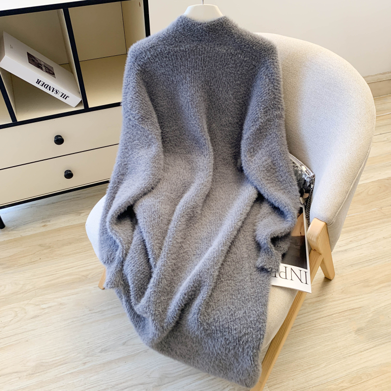 Lazy thick sweater loose lady cardigan for women