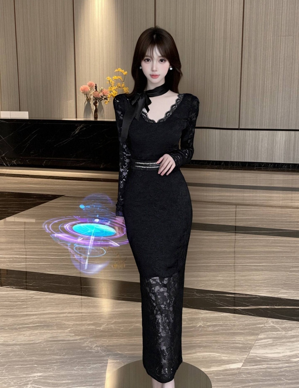 Slim package hip dress sexy long dress for women