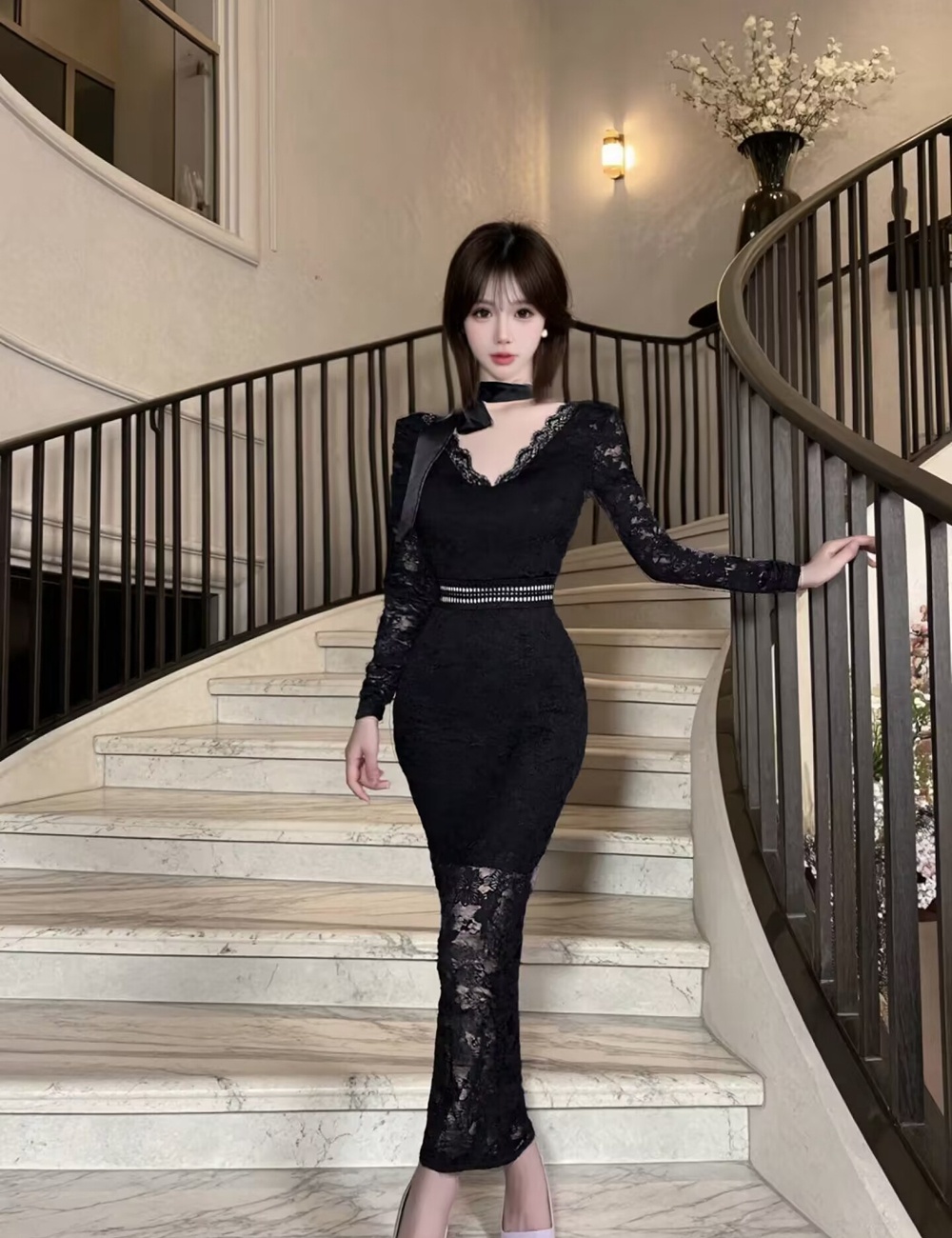 Slim package hip dress sexy long dress for women