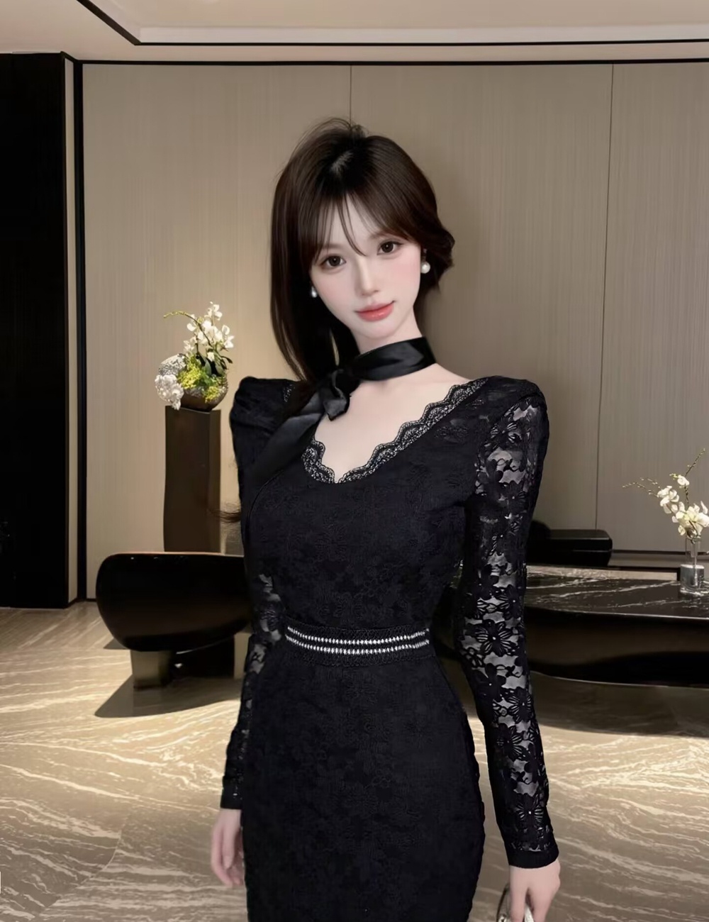 Slim package hip dress sexy long dress for women