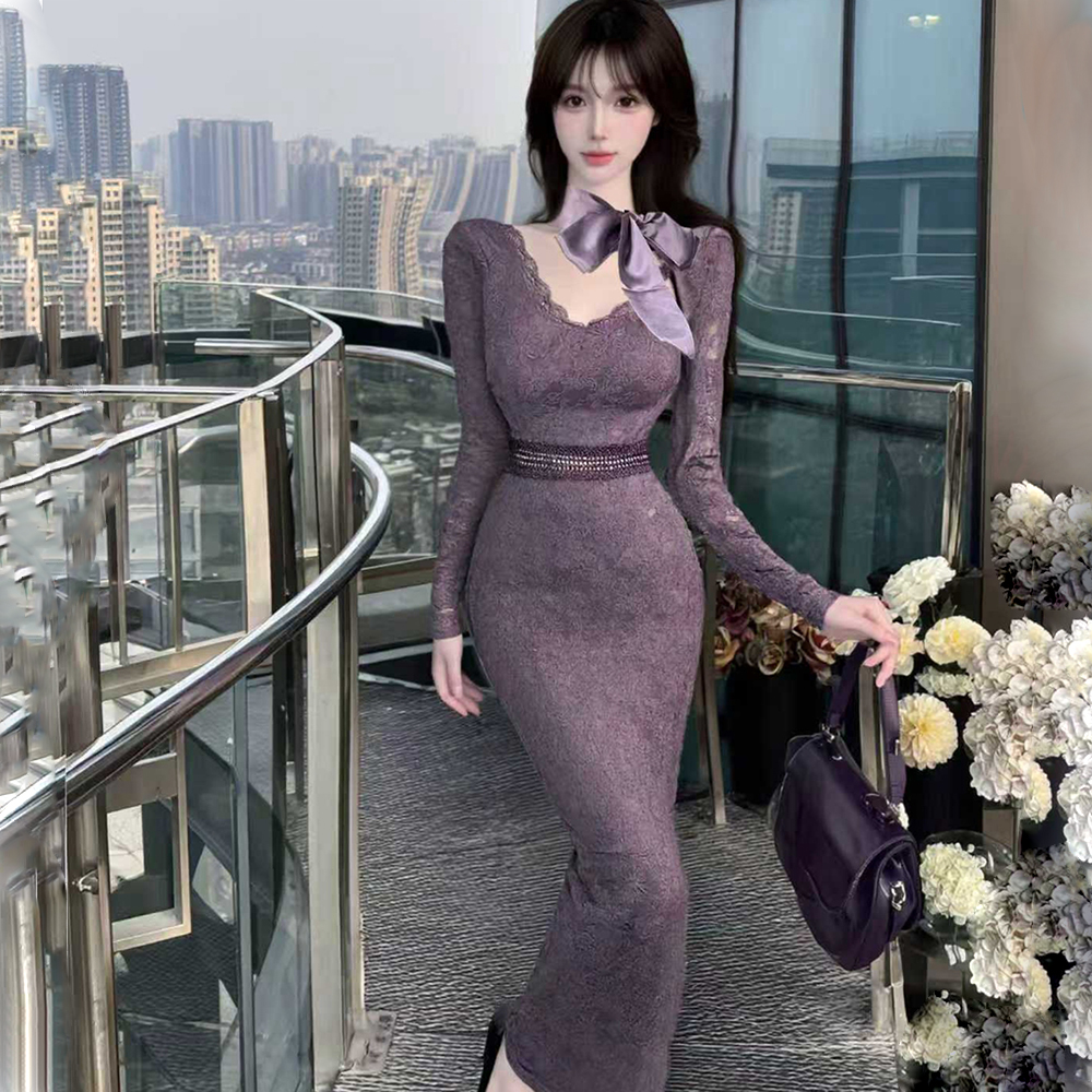 Slim package hip dress sexy long dress for women