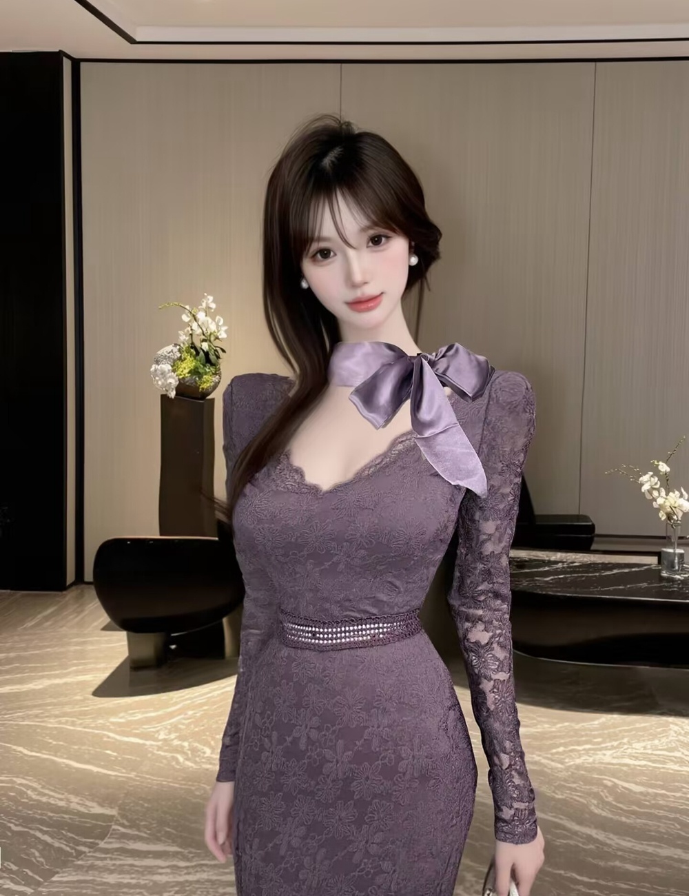 Slim package hip dress sexy long dress for women