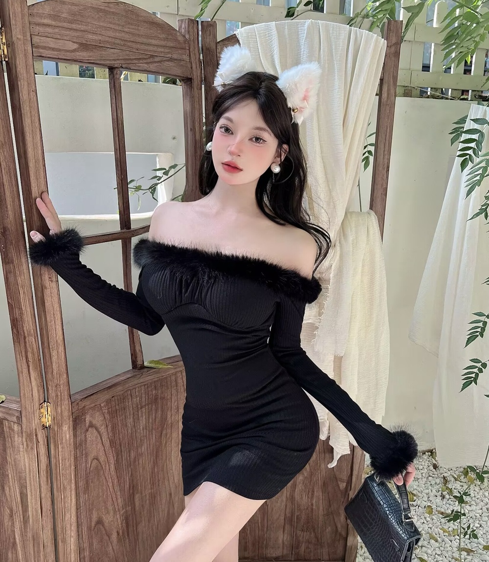 Enticement dress autumn and winter T-back for women