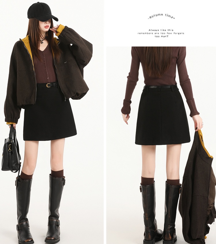 Thick skirt autumn and winter short skirt for women