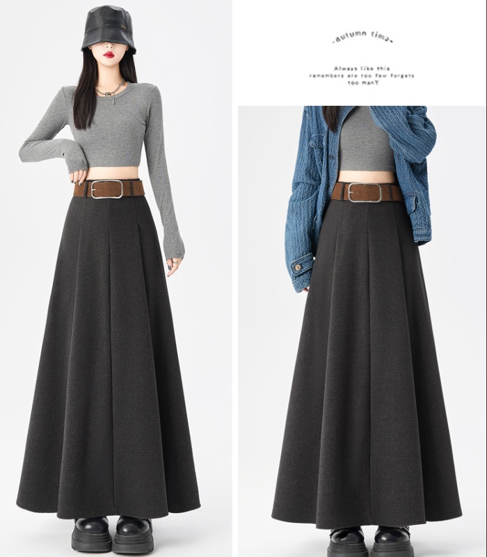 Autumn and winter long long skirt slim skirt for women