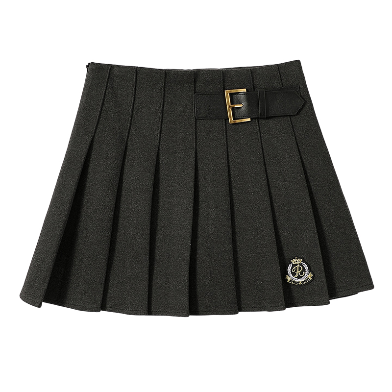 Woolen high waist skirt anti emptied short skirt for women
