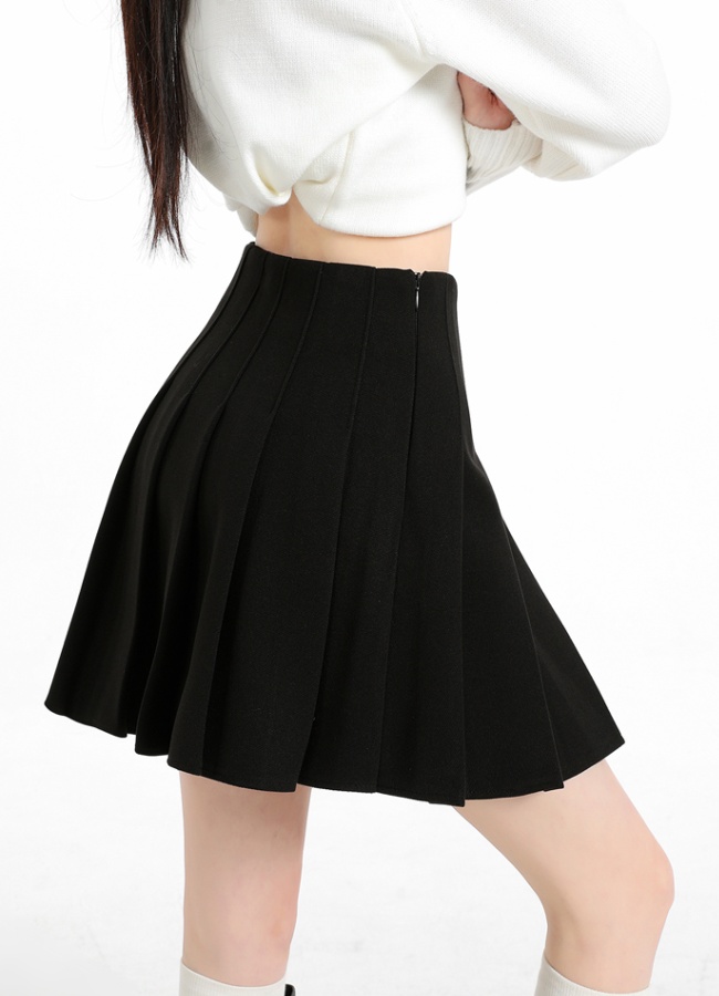 Woolen high waist skirt anti emptied short skirt for women