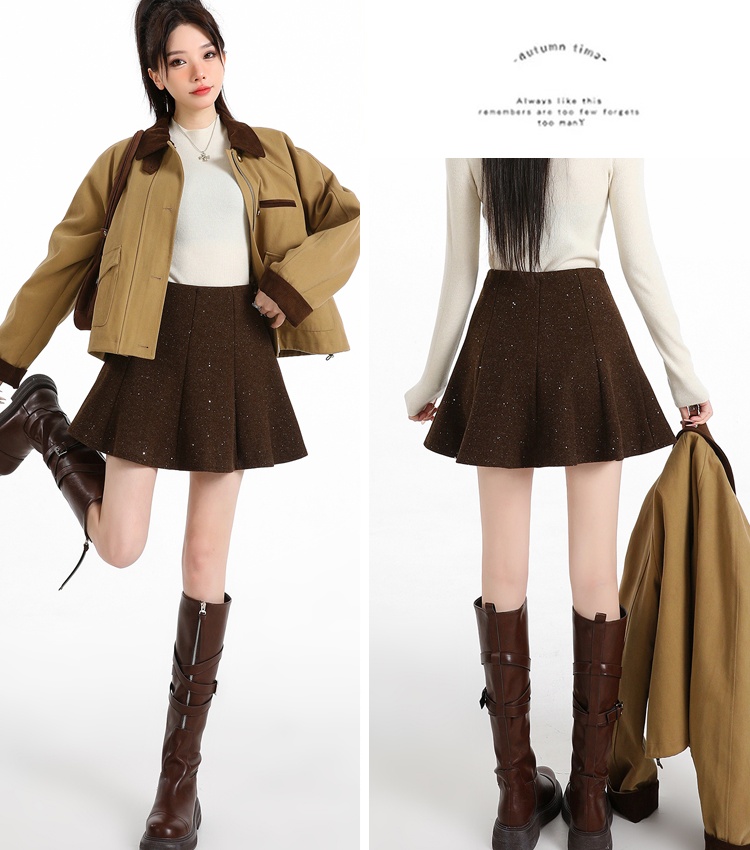 High waist short skirt A-line skirt for women