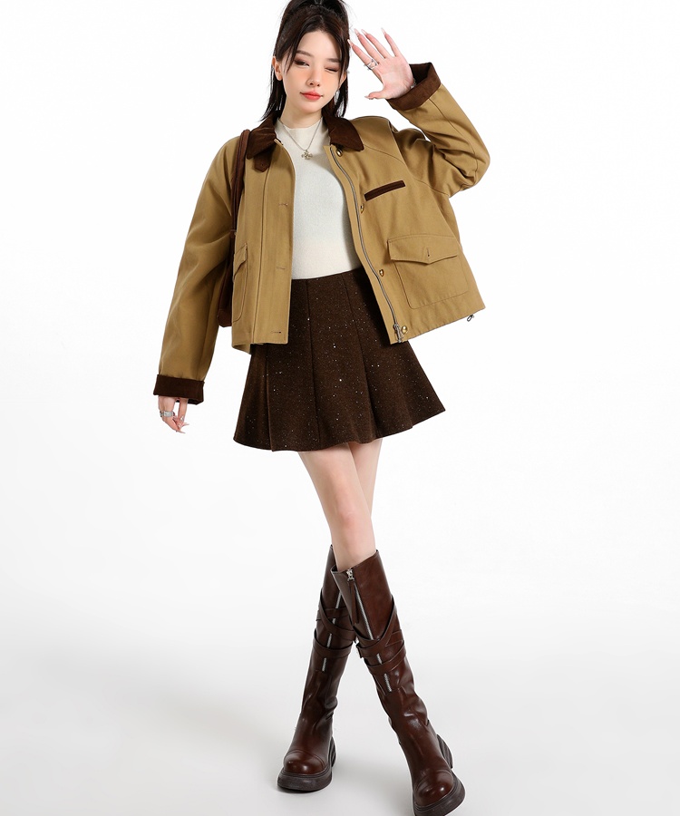 High waist short skirt A-line skirt for women