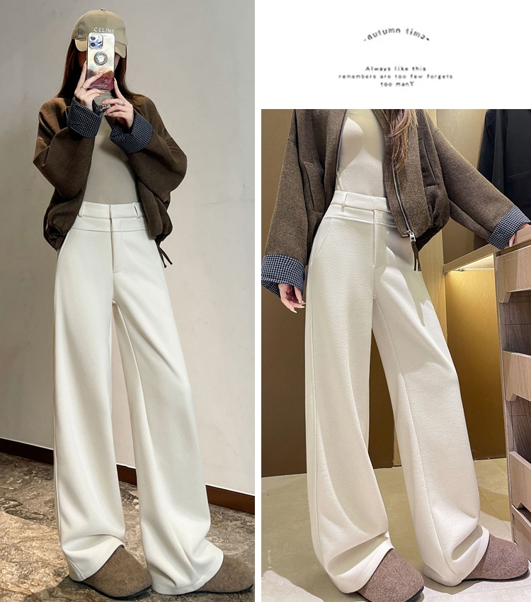 Straight wide leg pants slim suit pants for women