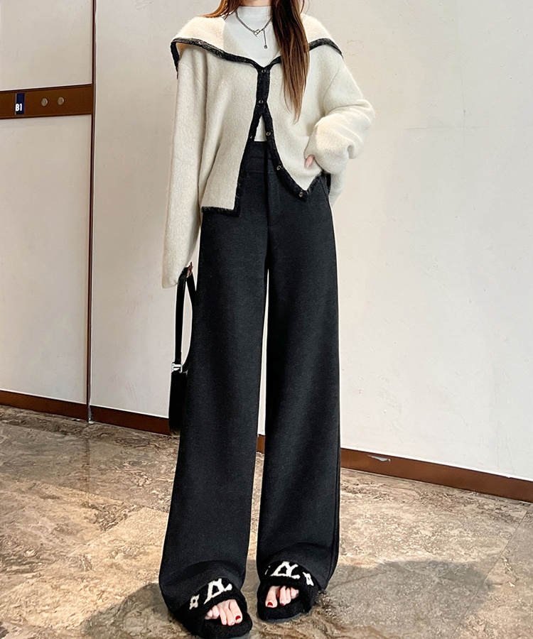 Straight wide leg pants slim suit pants for women