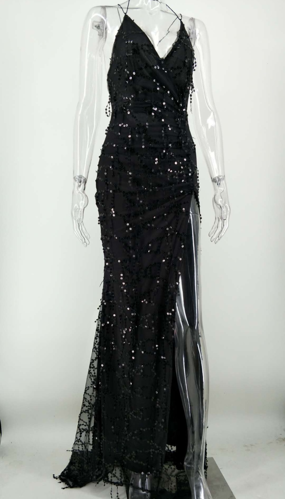 European style sequins formal dress sling dress for women