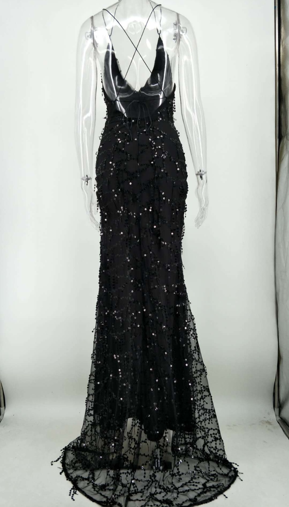 European style sequins formal dress sling dress for women