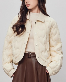 Knitted light velvet jacket all-match Casual down coat