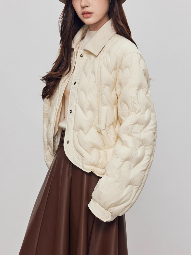 Knitted light velvet jacket all-match Casual down coat