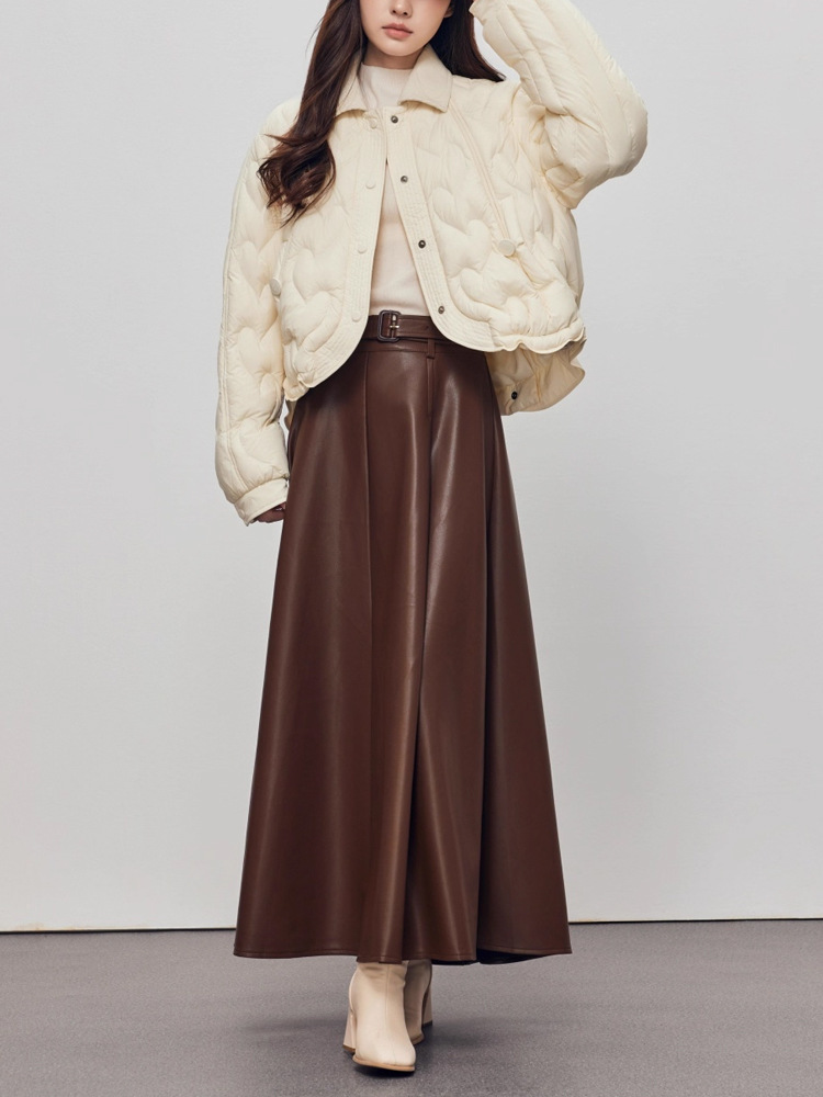 Knitted light velvet jacket all-match Casual down coat