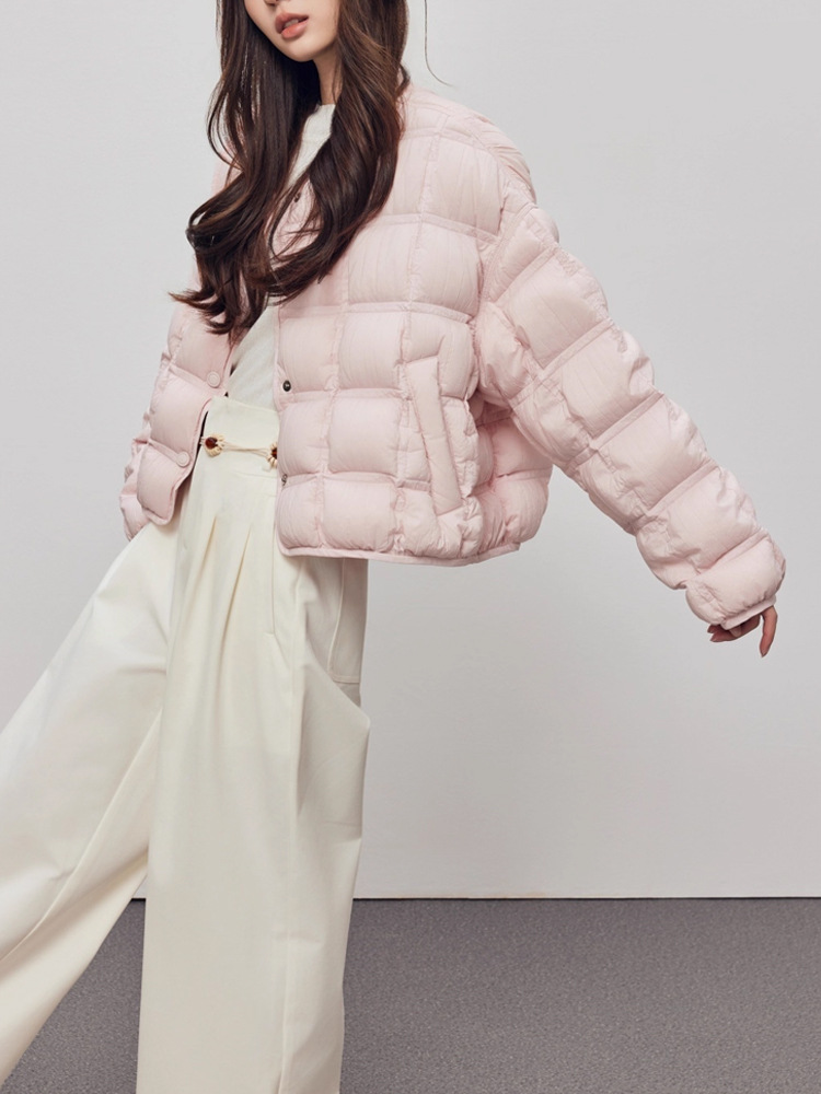 All-match short winter coat single-breasted Casual down coat