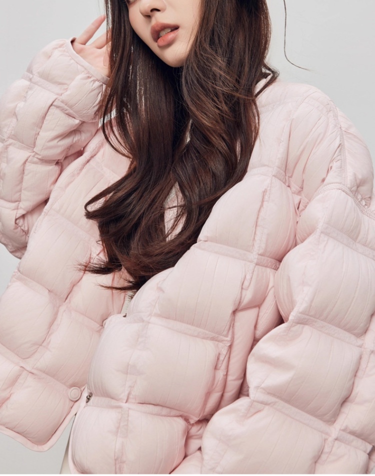 All-match short winter coat single-breasted Casual down coat