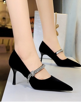 Broadcloth high-heeled shoes European style shoes for women
