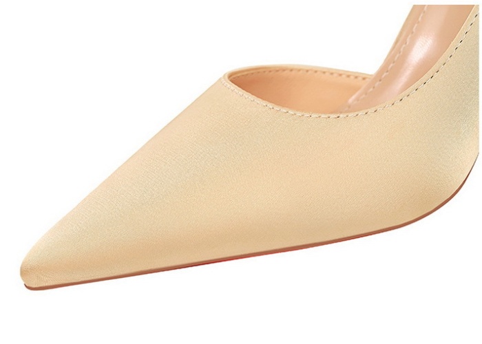 Low satin shoes sexy pointed high-heeled shoes for women
