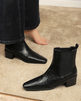 All-match elasticity boots thick martin boots for women