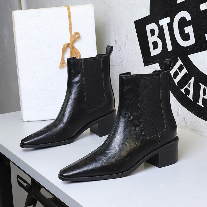 All-match elasticity boots thick martin boots for women