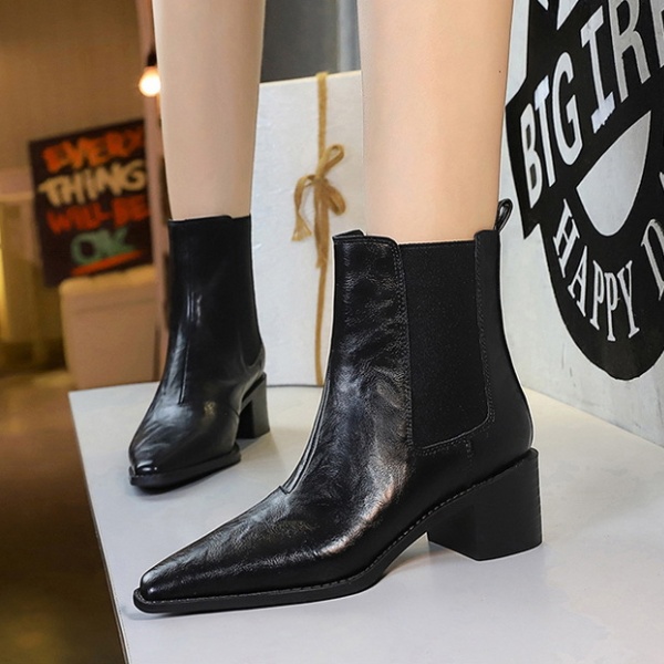 All-match elasticity boots thick martin boots for women