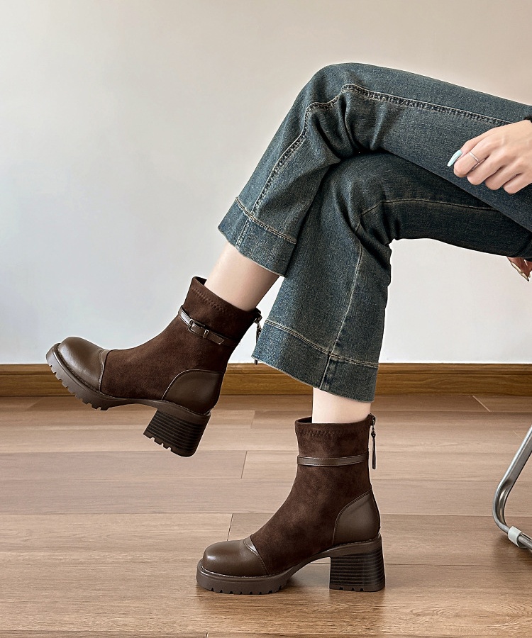 Spring and autumn boots short boots for women