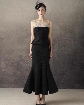 Mermaid long skirt sling tops 2pcs set