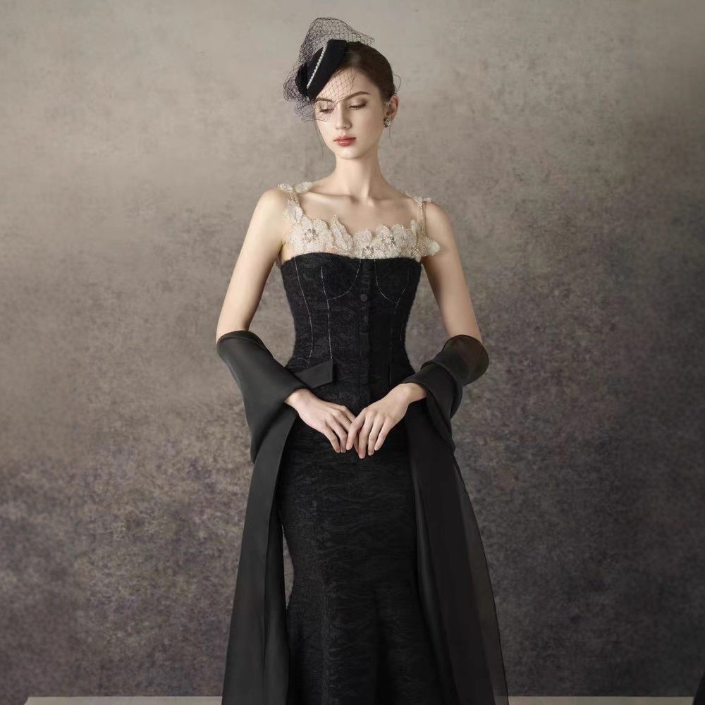 Mermaid long skirt sling tops 2pcs set