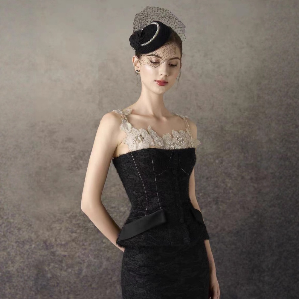 Mermaid long skirt sling tops 2pcs set