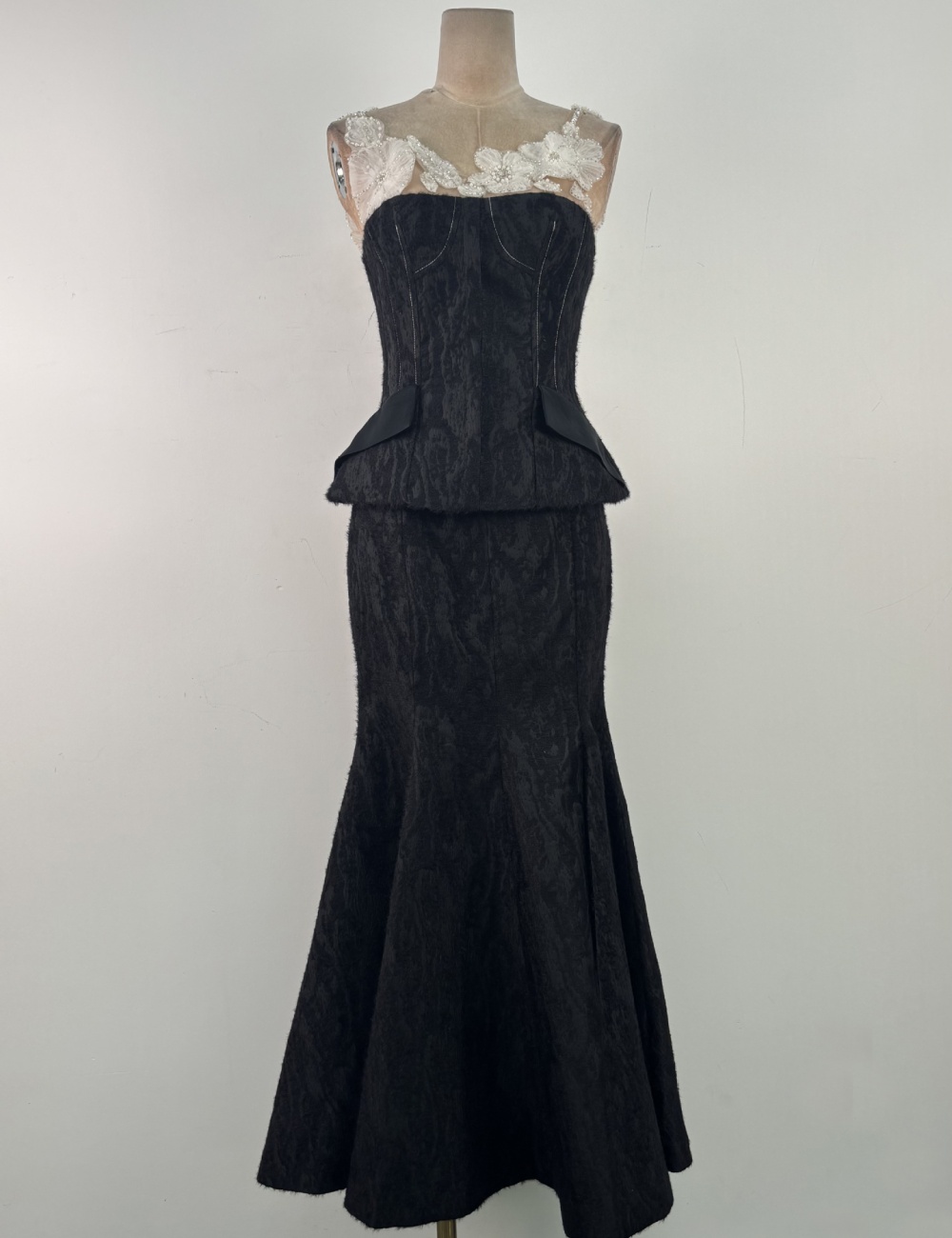 Mermaid long skirt sling tops 2pcs set