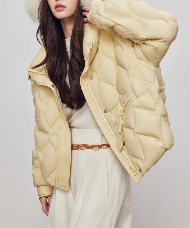 Quilted short show young loose fashion down coat