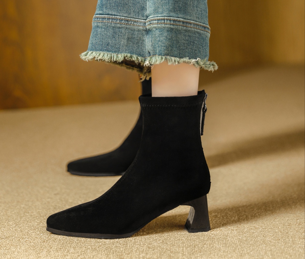 Elasticity half Boots autumn and winter short boots for women