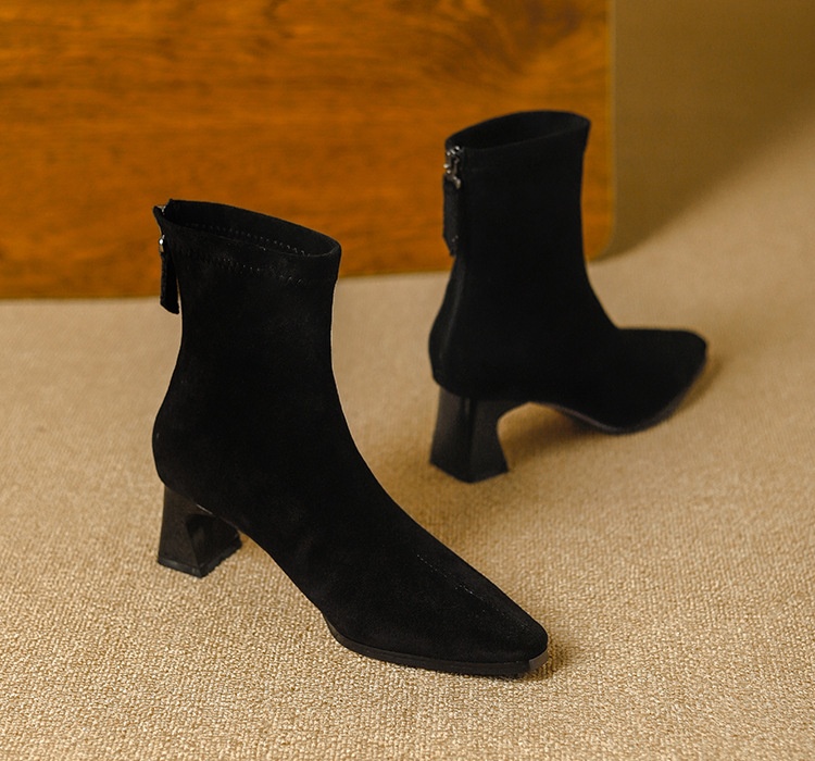 Elasticity half Boots autumn and winter short boots for women