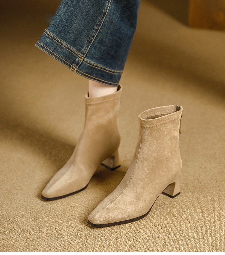 Elasticity half Boots autumn and winter short boots for women