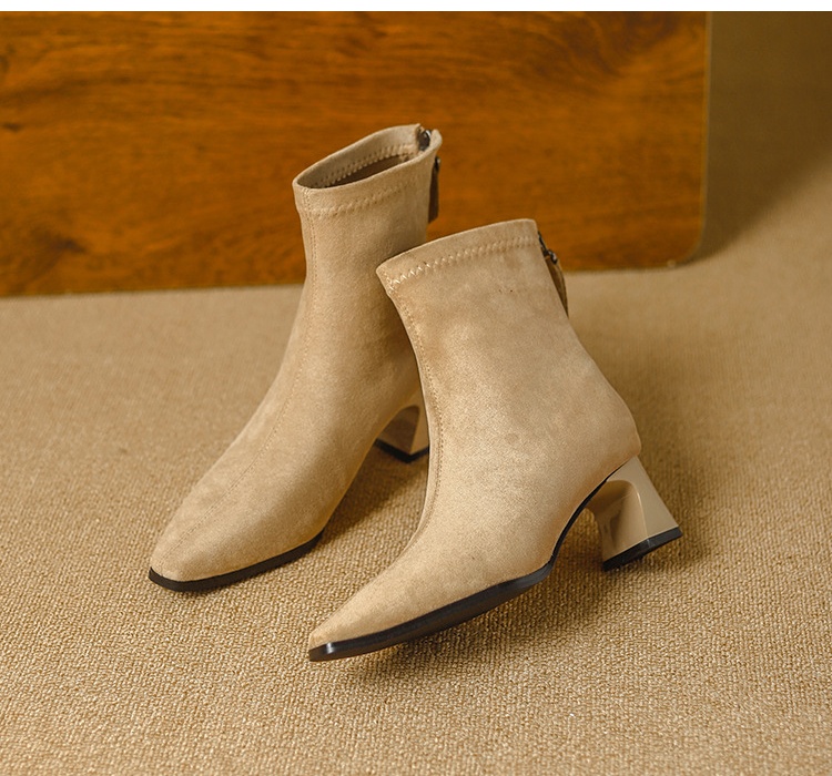 Elasticity half Boots autumn and winter short boots for women